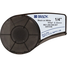 Картридж Brady M21-250-430-WT-CL 6.35 мм/6.4 м полиэстер, белый на прозрачном (brd139746)