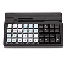 Фото Программируемая клавиатура Posiflex KB-4000U-B черная c ридером магнитных карт на 1-3 дорожки, USB (22720)